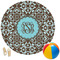 Floral Round Beach Towel (Personalized)