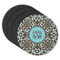 Floral Round Rubber Backed Coasters - Set of 4 (Personalized)