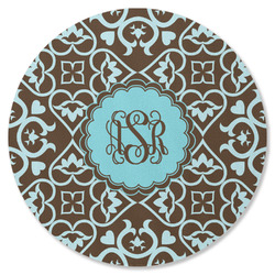 Floral Round Rubber Backed Coaster (Personalized)