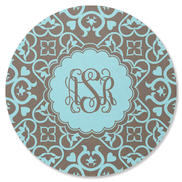 Custom Floral Round Rubber Backed Coaster (Personalized)