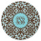 Floral Round Rubber Backed Coaster (Personalized)