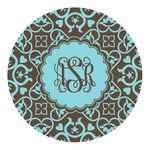 Floral Round Decal - Medium (Personalized)
