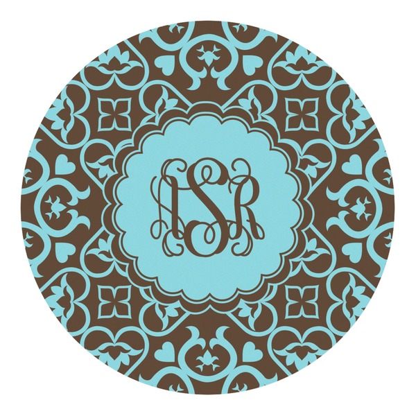 Custom Floral Round Decal - XLarge (Personalized)