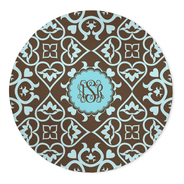 Custom Floral 5' Round Indoor Area Rug (Personalized)