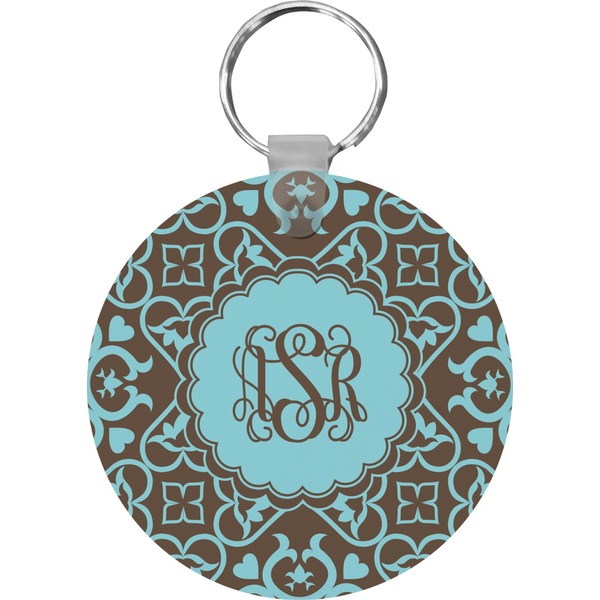 Floral Round Keychain (Personalized)
