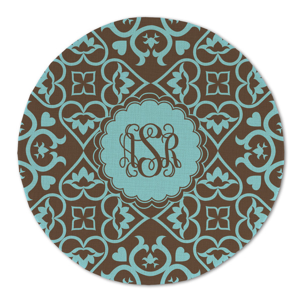 Floral Round Linen Placemats - FRONT (Double Sided)