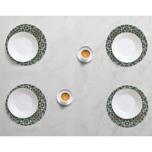 Floral Round Linen Placemats - LIFESTYLE (set of 4)
