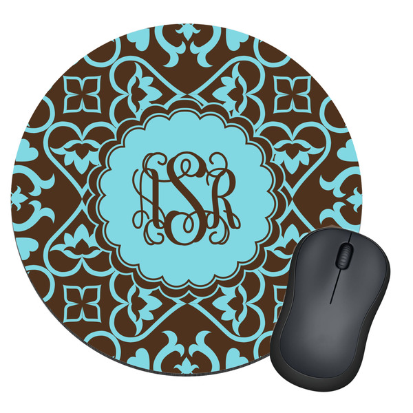 Custom Floral Round Mouse Pad (Personalized)