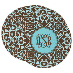Floral Round Paper Coasters w/ Monograms