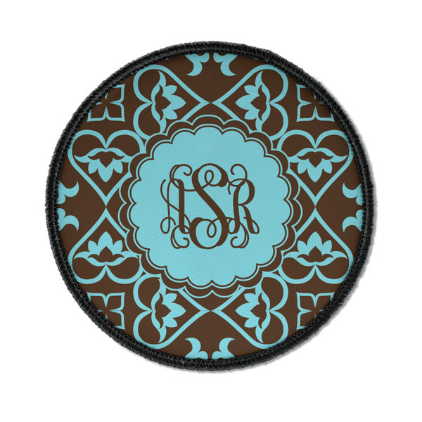 Custom Floral Iron On Round Patch w/ Monogram