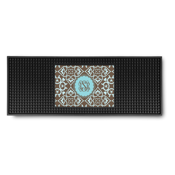 Custom Floral Rubber Bar Mat (Personalized)