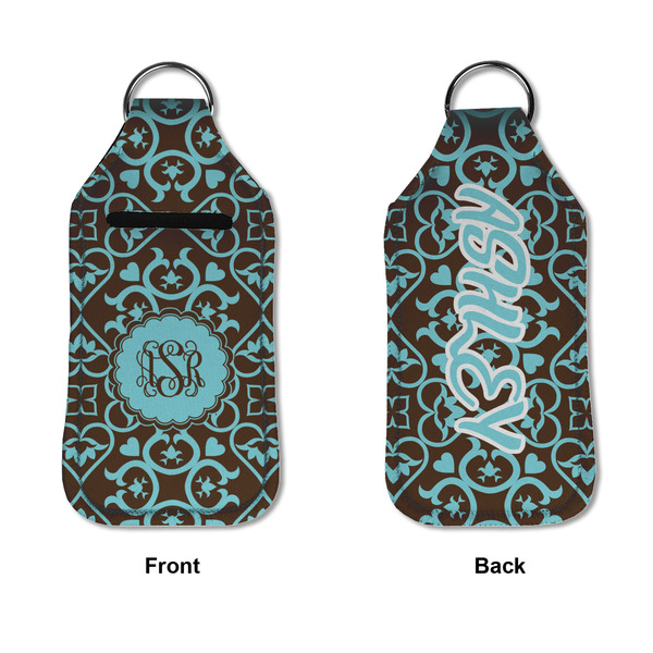 Floral Sanitizer Holder Keychain - Large APPROVAL (Flat)