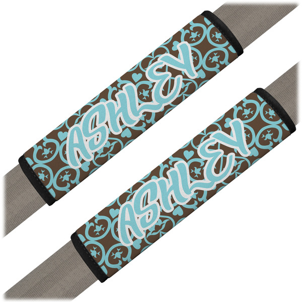 Custom Floral Seat Belt Covers (Set of 2) (Personalized)