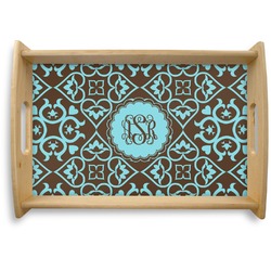 Floral Natural Wooden Tray - Small (Personalized)