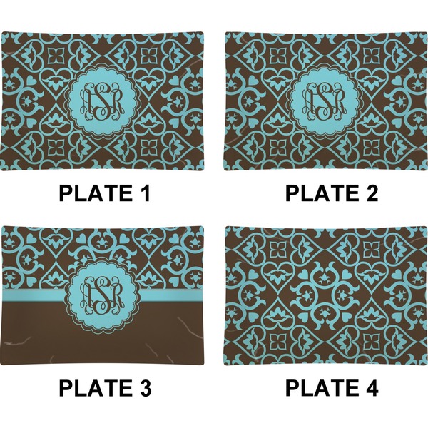 Floral Set of Rectangular Appetizer / Dessert Plates (Approval)