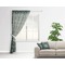 Floral Sheer Curtain With Window and Rod - in Room Matching Pillow