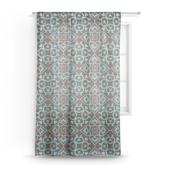 Custom Floral Sheer Curtain - 50"x84"