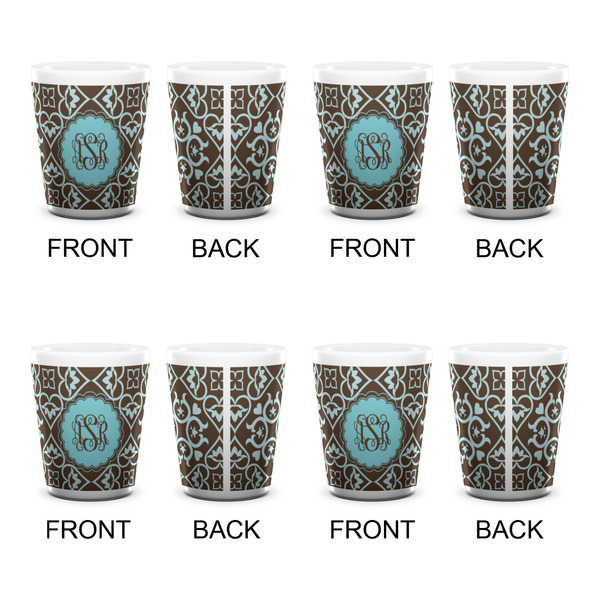 Floral Shot Glass - White - Set of 4 - APPROVAL