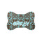 Floral Bone Shaped Dog Food Mat (Small) (Personalized)