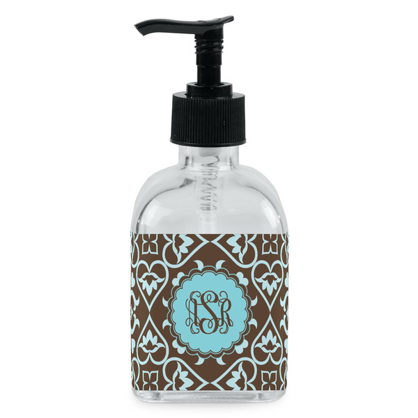 Custom Floral Glass Soap & Lotion Bottle - Single Bottle (Personalized)
