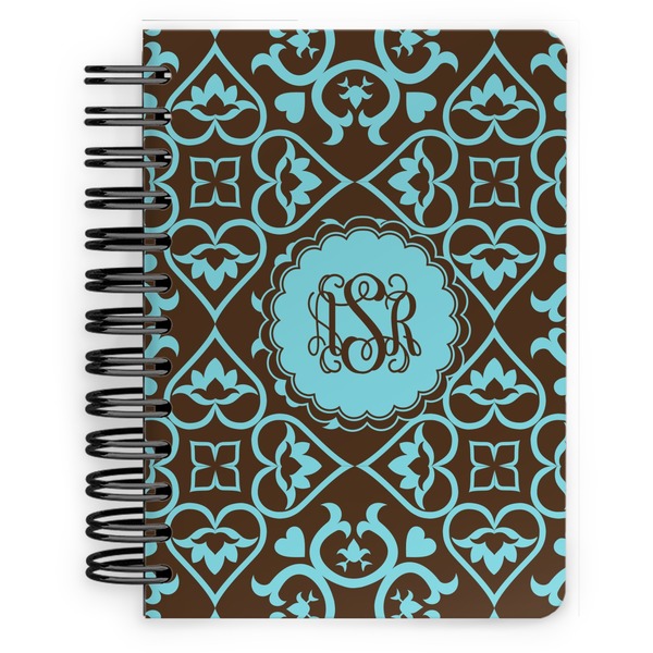 Custom Floral Spiral Notebook - 5x7 w/ Monogram