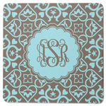 Floral Square Rubber Backed Coaster (Personalized)