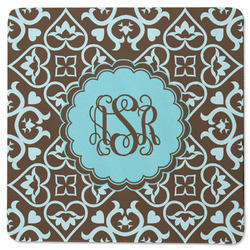 Floral Square Rubber Backed Coaster (Personalized)