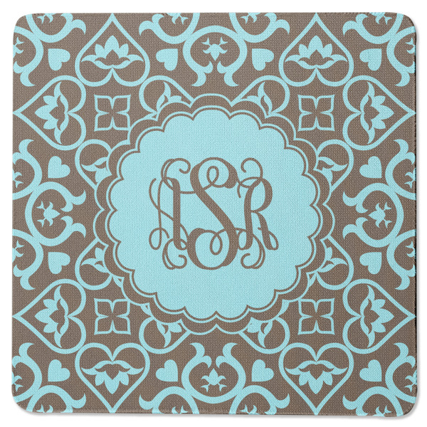 Custom Floral Square Rubber Backed Coaster (Personalized)