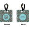 Floral Square Luggage Tag (Front + Back)