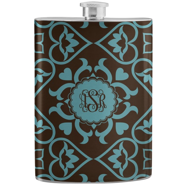 Custom Floral Stainless Steel Flask (Personalized)