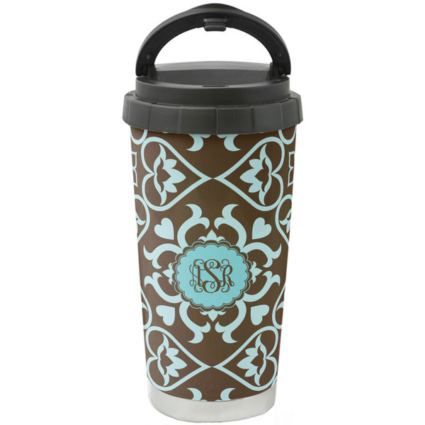 Custom Floral Stainless Steel Coffee Tumbler (Personalized)