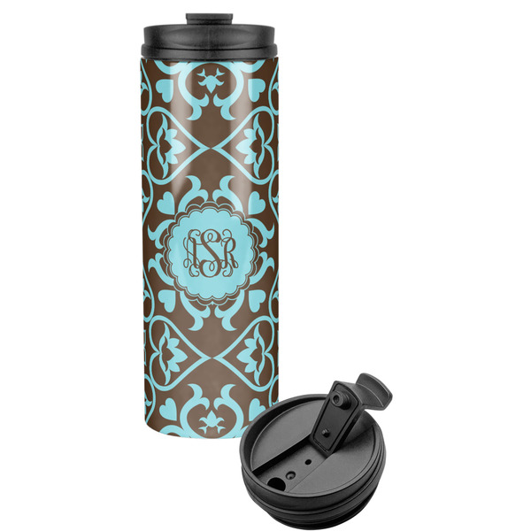 Custom Floral Stainless Steel Skinny Tumbler (Personalized)