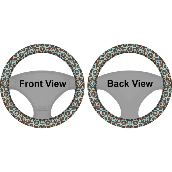 Floral Steering Wheel Cover- Front and Back