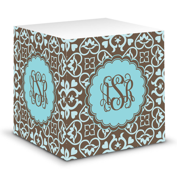 Custom Floral Sticky Note Cube (Personalized)