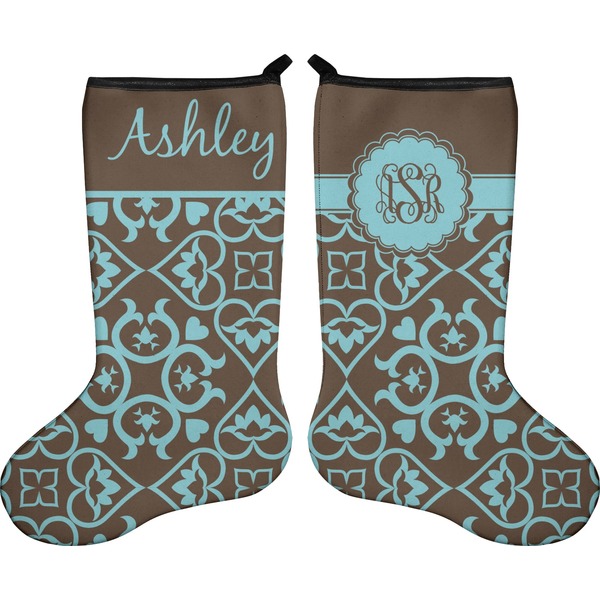 Custom Floral Holiday Stocking - Double-Sided - Neoprene (Personalized)