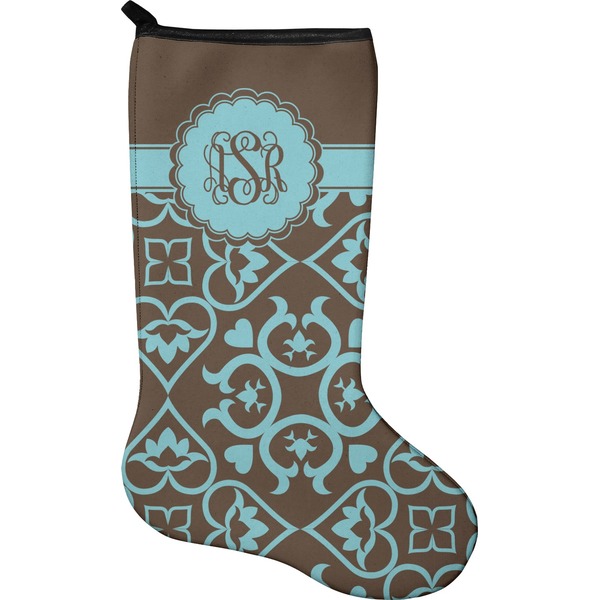 Custom Floral Holiday Stocking - Neoprene (Personalized)