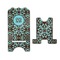 Floral Stylized Phone Stand - Front & Back - Large