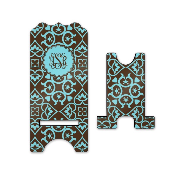 Floral Stylized Phone Stand - Front & Back - Small