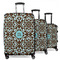 Floral 3 Piece Luggage Set - 20" Carry On, 24" Medium Checked, 28" Large Checked (Personalized)
