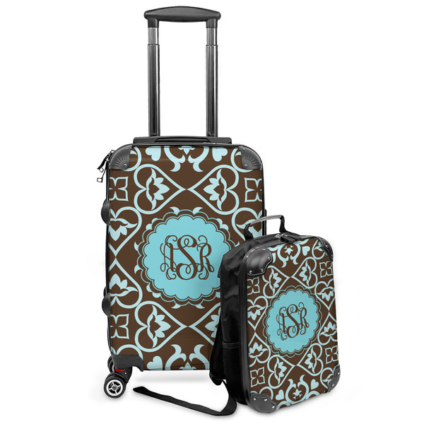 Custom Floral Kids 2-Piece Luggage Set - Suitcase & Backpack (Personalized)