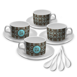 Floral Tea Cup - Set of 4 (Personalized)