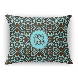 Floral Rectangular Throw Pillow Case (Personalized)