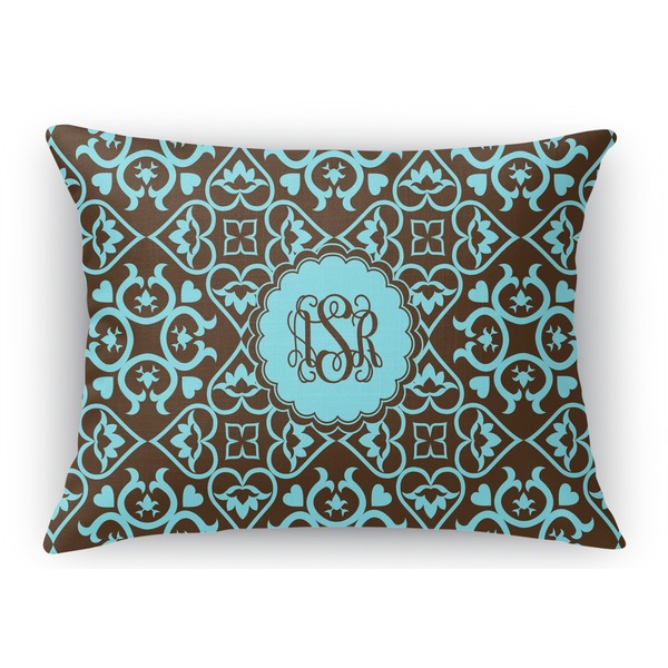 Custom Floral Rectangular Throw Pillow Case - 12"x18" (Personalized)