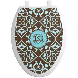 Floral Toilet Seat Decal - Elongated (Personalized)