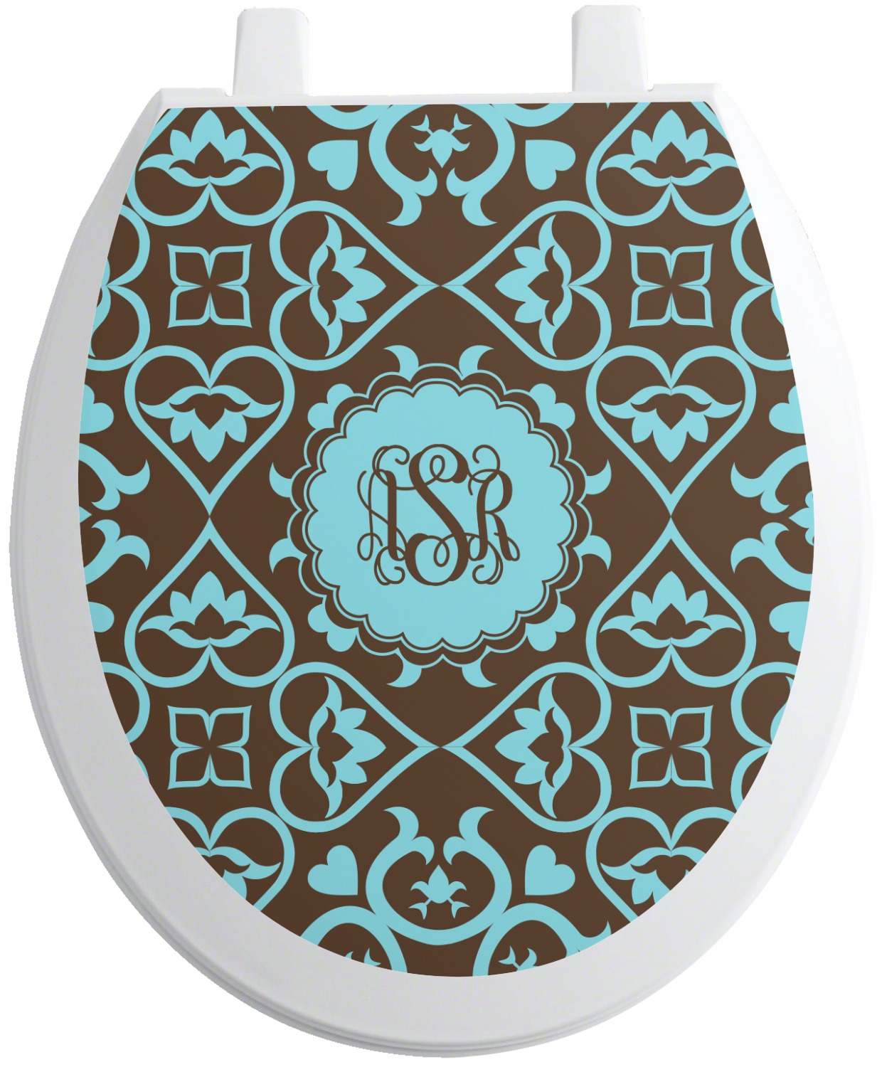 Custom Floral Toilet Seat Decal (Personalized) YouCustomizeIt
