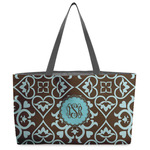 Floral Beach Totes Bag - w/ Black Handles (Personalized)
