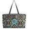 Floral Tote w/Black Handles - Front View