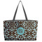 Floral Beach Totes Bag - w/ Black Handles (Personalized)