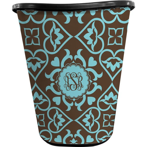 Floral Waste Basket (Black)
