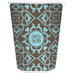 Floral Waste Basket - Double Sided (White) (Personalized)